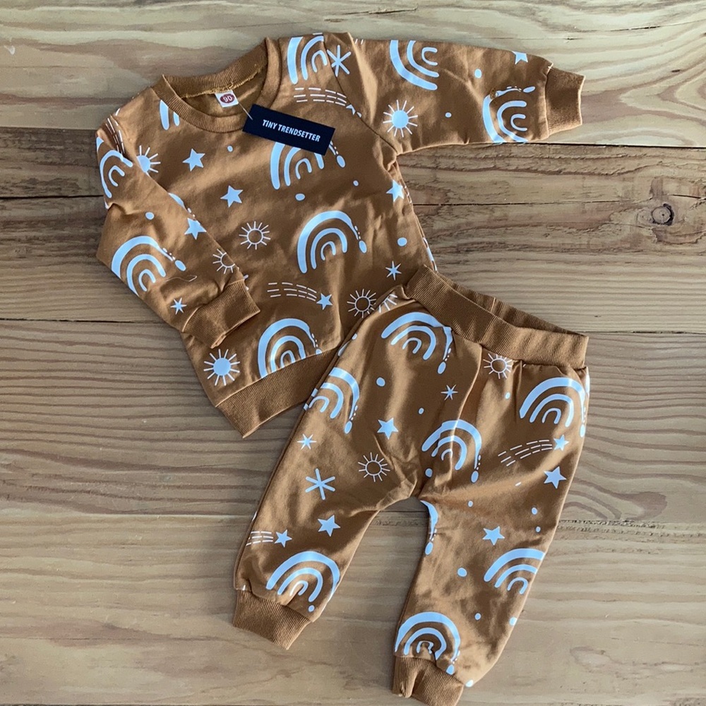 Rainbows & stars baby outfit